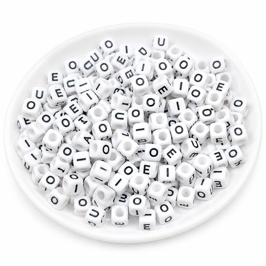Vowel pack · White photo